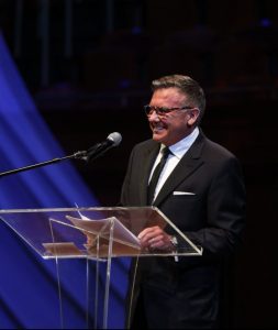 Pictured: Michael Burcham, Founder at the Nashville Entrepreneur Center and Professor at Vanderbilt Business speaks at the 2024 NEXT Awards.