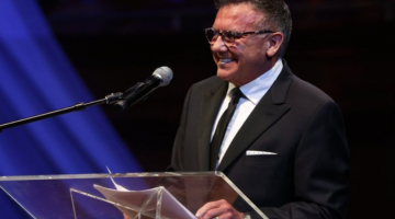 Pictured: Michael Burcham, Founder at the Nashville Entrepreneur Center and Professor at Vanderbilt Business speaks at the 2024 NEXT Awards.