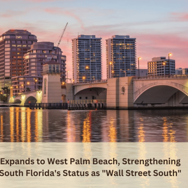 Pictured: The skyline in Palm Beach with the sunset.