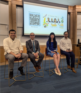 Pictued: Vanderbilt Business professors sit on an International Professors Panel