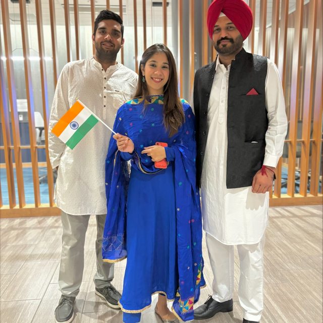 Pictured: Traditional Indian Wear on the Diwali Closing Bell at Vanderbilt Business