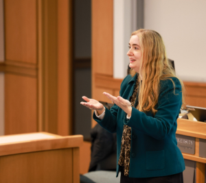 Pictured: María del Carmen Triana speaking at the Vanderbilt Business 2024 EDI Symposium