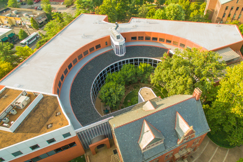 Pictured: Management Hall Aerial View