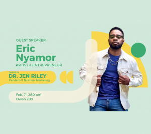 Pictured: Nashville author, illustrator, and entrepreneur, Erihii (Eric) Nyamor will visit Vanderbilt Business for Black History Month events.