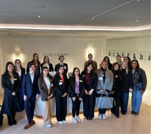 Pictured: Vanderbilt Master of Marketing students visit luxury beauty industry giant Estee Lauder in NYC