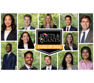 Pictured: Collage from Poets&Quants that shows headshots of the Vanderbilt Business MBA Class of 2026.