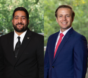 Pictured: Vanderbilt Business headshots of Aaron Varella and Dale Anderson of Owen Student Government Association (OSGA).