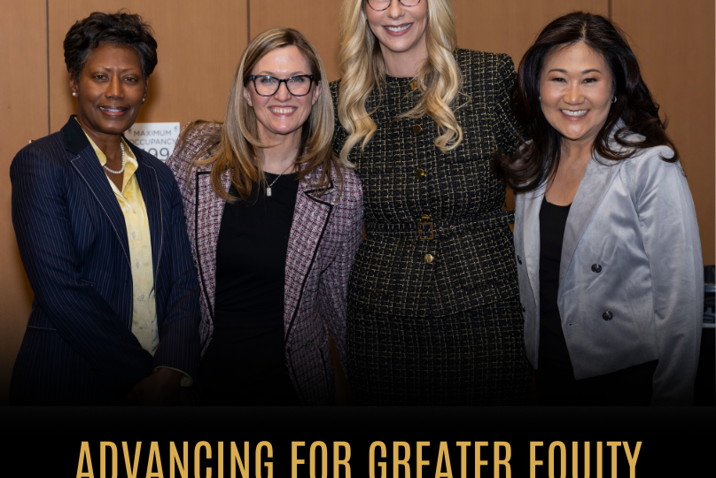 Pictured: Photo from the Vanderbilt Business Executive Women in Leadership Event: Sydney Savion, Cara Heilmann, Jen Fabbri, and Kelly Goldsmith.