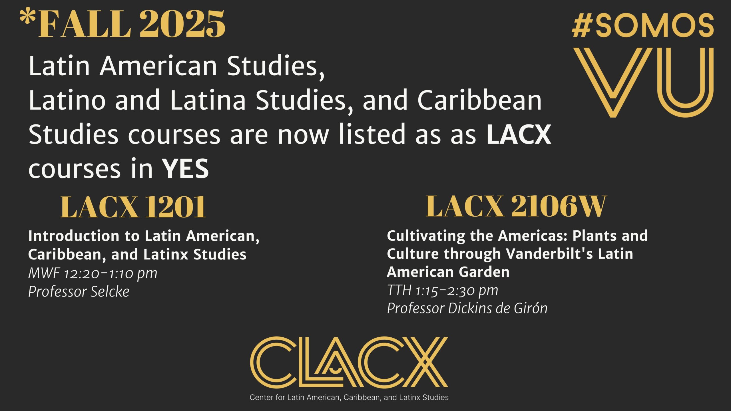 Fall 2025 LACX Courses