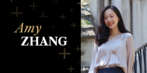 Spotlight image with headshot of Amy Zhang