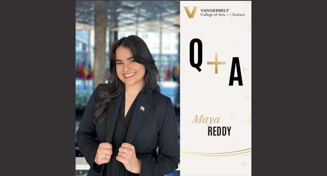 Undergrad Maya Reddy ’24 wins the Department of Defense Science, Mathematics, and Research for Transformation (SMART) scholarship