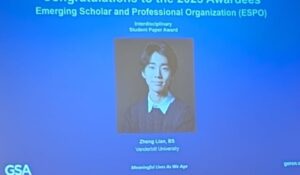 Celebrating Excellence: Noah Earns Top Interdisciplinary Paper Award at GSA