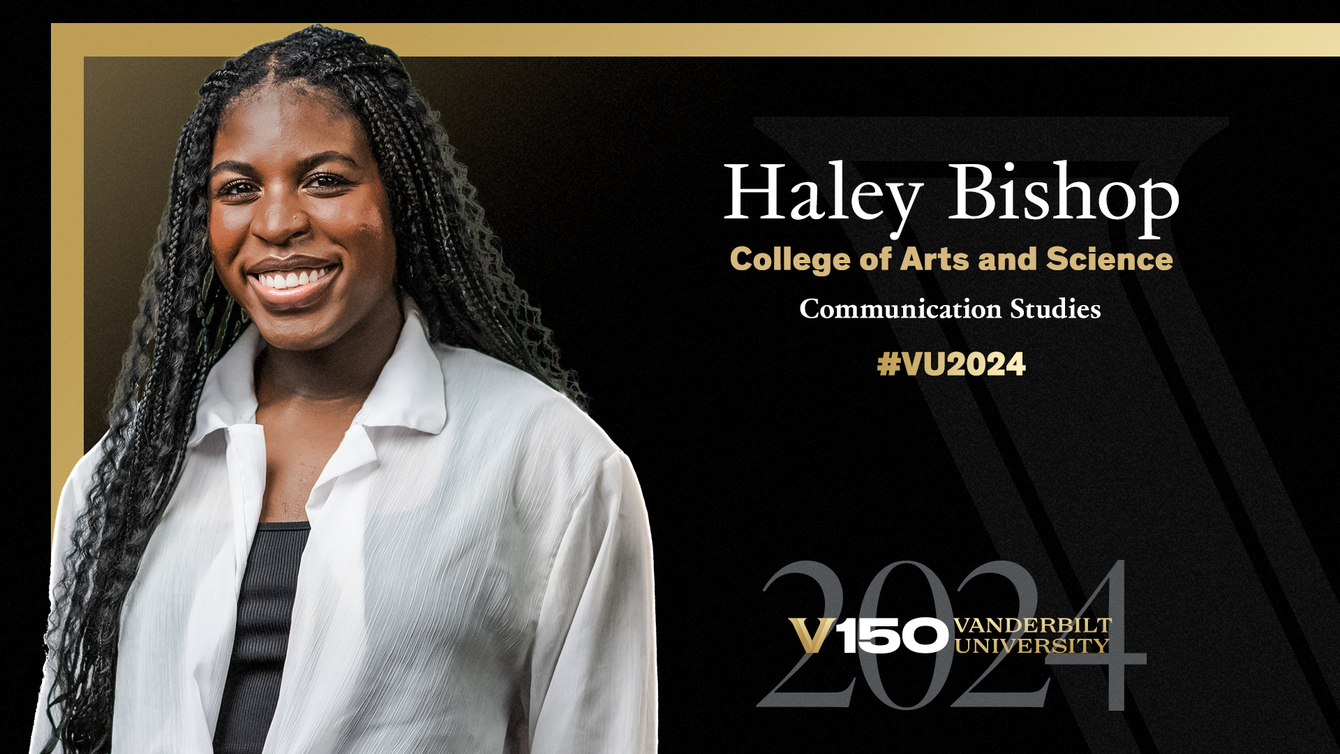 VU Spotlights CMST Graduating Senior Haley Bishop