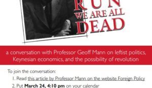 A conversation with Professor Geoff Mann