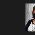 Black background with a headshot of Susan Dine to the right