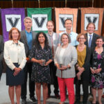 Ten faculty members with the Chancellor