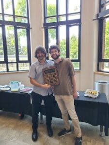 Award winner Matthew McCullough pictured with Dr. Finkelman