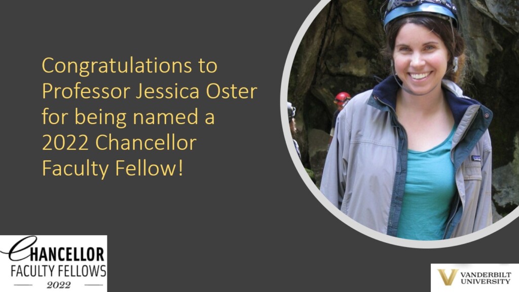 EES Professor Jessica Oster Named 2022 Chancellor Faculty Fellow
