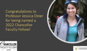 EES Professor Jessica Oster Named 2022 Chancellor Faculty Fellow
