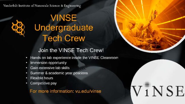 VINSE Tech Crew Posting