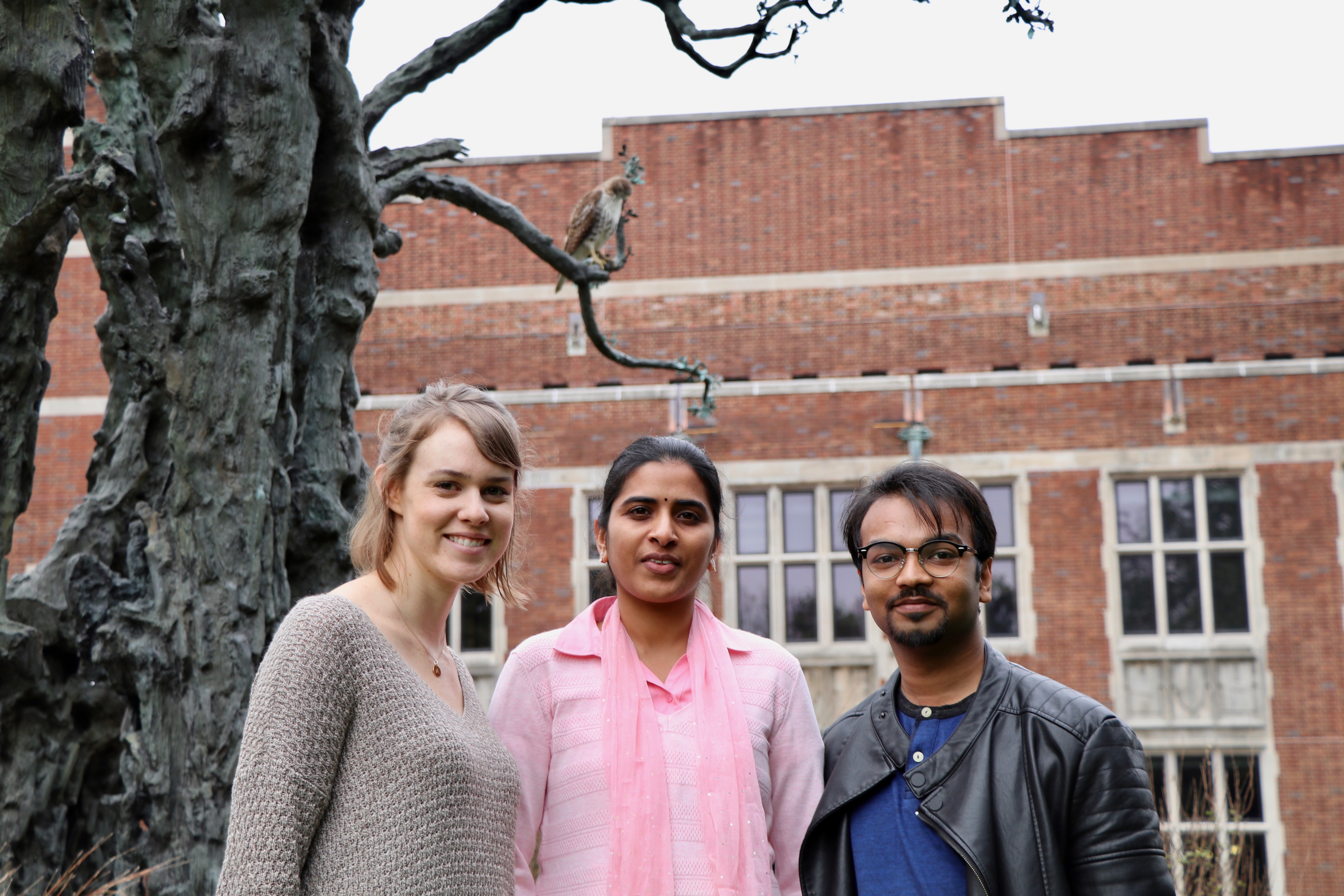 Three members of the MASI lab: Allison Hainline, Prasanna Parvathaneni, and Vishwesh Nath.