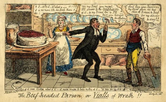 The Beef-Headed Parson, George Cruikshank. British Museum