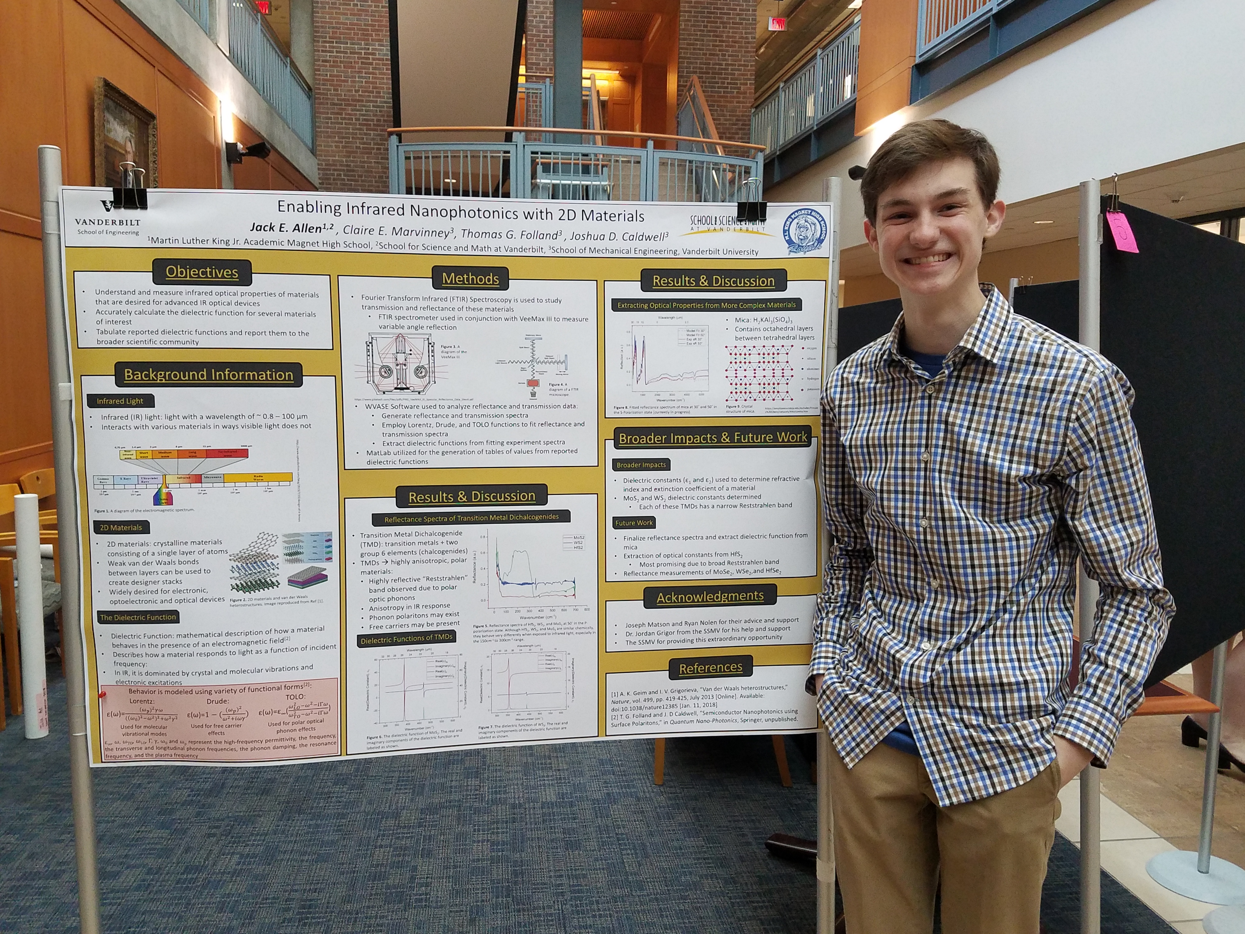 Jack Allen, a rising senior at MLK High School in Nashville, presenting his summer research at the SSMV poster session!