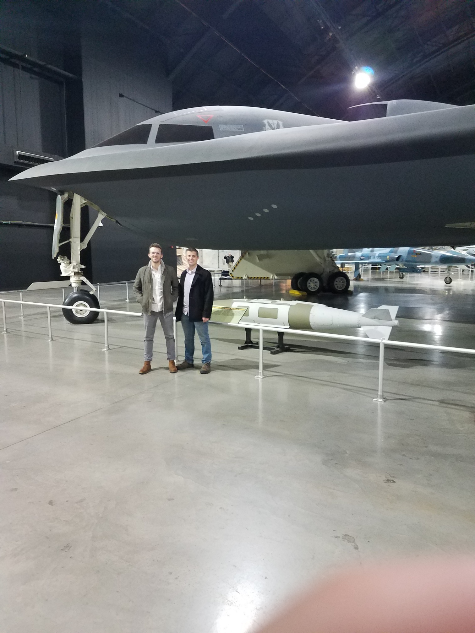 Ryan (left) and Josh (right) enjoying seeing the B-2 Stealth Bomber in person for the first time