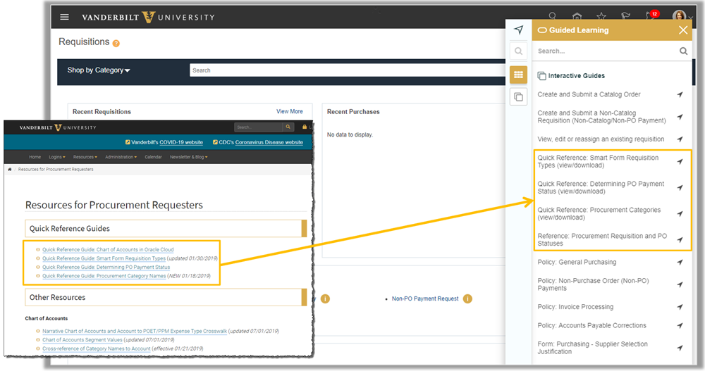 Oracle Cloud resources have been moved from the SkyVU website to the Help Center.