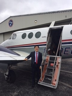 I'll certainly miss flying around Tennessee in the state's private plane!