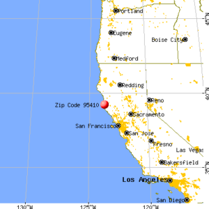 Albion is zip code 95410, north of San Francisco.