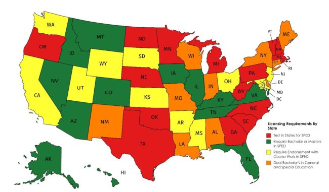 Teacher Licensing By State | Special Education Resource Project ...