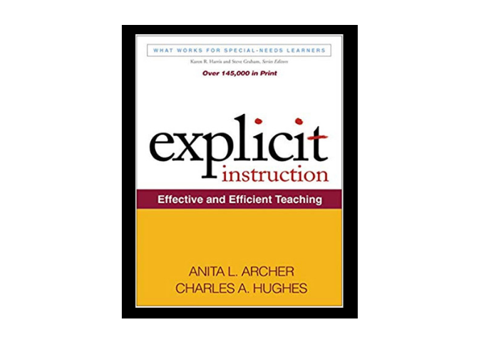 Click on the image to find the book Explicit Instruction by Archer and Hughes on Amazon. 