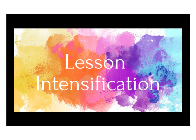 Lesson Intensification Title Image