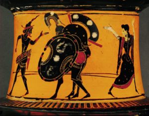 Black Figure Amphora - Ajax carrying Achilles
