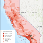Population Density of CA
