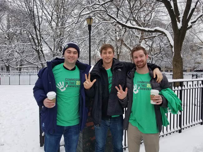 Left to right: Nick Lovinger, BA’15, Jake Goldklang, BA’15, Liam Byrne, BA’14. (Vanderbilt University)