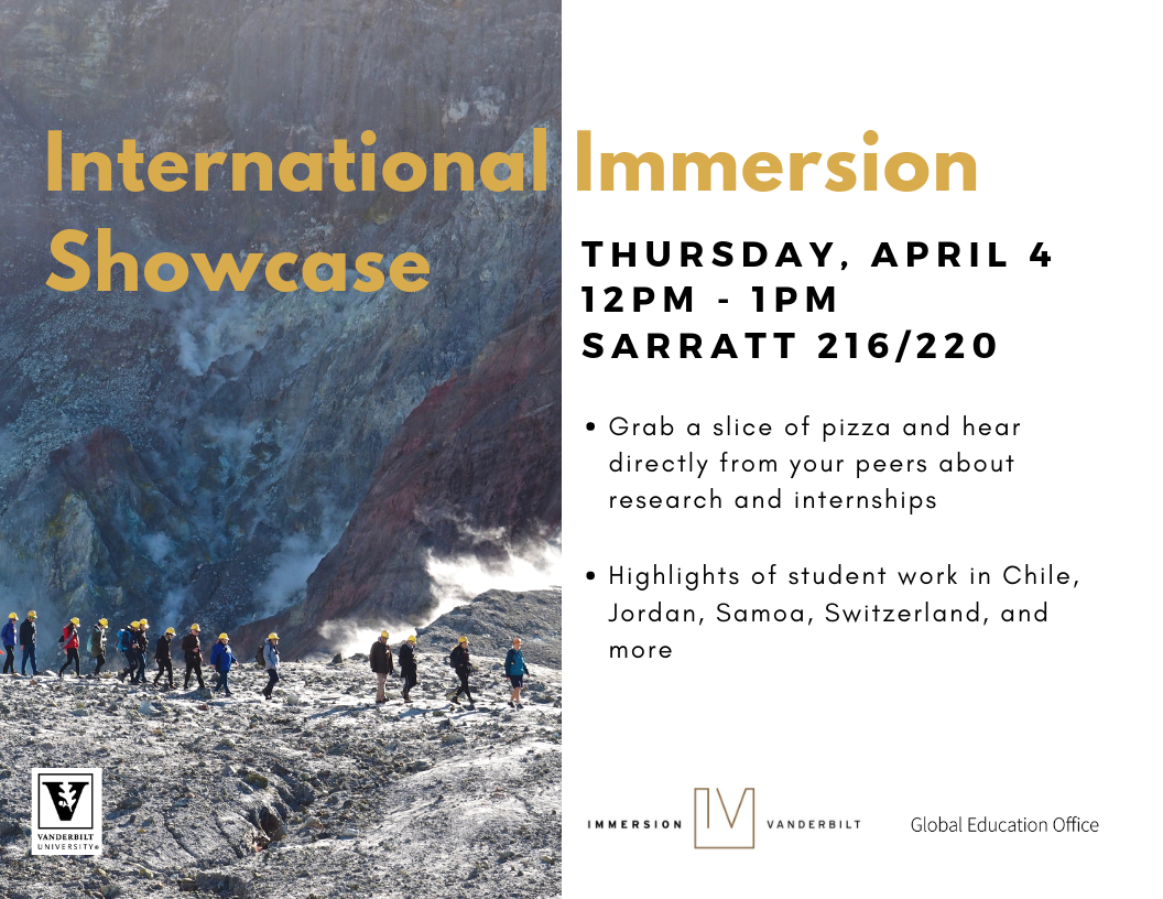 Flyer for International Immersion Dhowcase