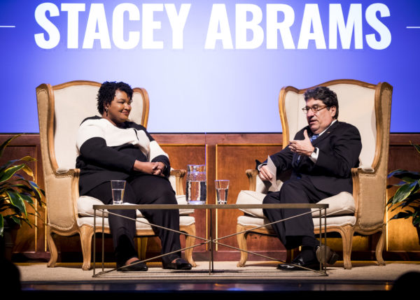 Chancellor Zeppos and keynote speaker, Stacey Abrams 