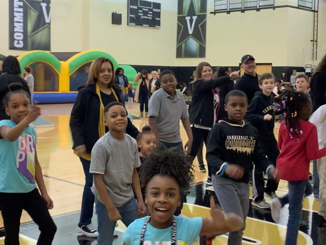 Vanderbilt employees and their families came out for the 2019 Fan Fest prior to the women's basketball game on March 3. (Vanderbilt University)