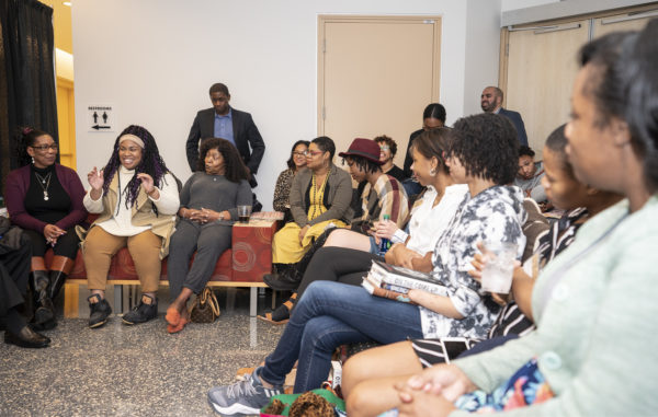 Equity, Diversity and Inclusion hosts intimate conversation with Angie Thomas for members of the Vanderbilt community after the lecture (Joe Howell/Vanderbilt)