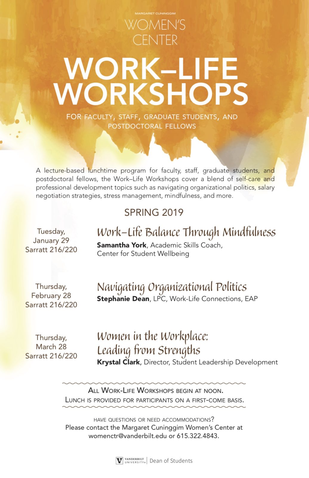 Poster for Work Life Workshop event