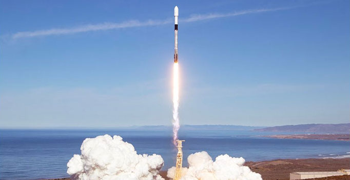 photo of launching rocket