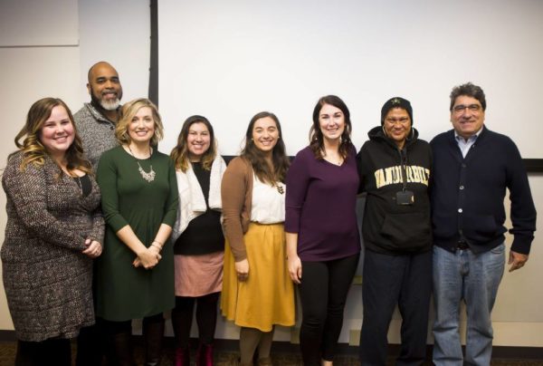 Project Safe team with Heart and Soul Award winner Maxine Maruszeski and Chancellor Nichaolas S. Zeppos