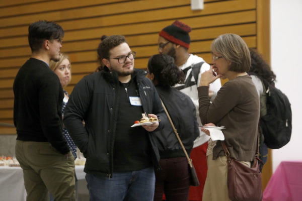 The Fisk-Vanderbilt Master’s-to-Ph.D. Bridge Program recently held its annual mentor mixer at the Vanderbilt Engineering and Science Building. (Steve Green/Vanderbilt)