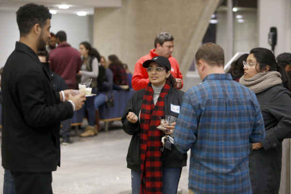 The Fisk-Vanderbilt Master’s-to-Ph.D. Bridge Program recently held its annual mentor mixer at the Vanderbilt Engineering and Science Building. (Steve Green/Vanderbilt)