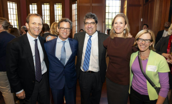 (L to r) John Ingram, Richard Patton, Chancellor Nicholas S. Zeppos, Robin Ingram Patton and Sarah Igo at the 'Bronson' Celebration (Joe Howell/Vanderbilt)