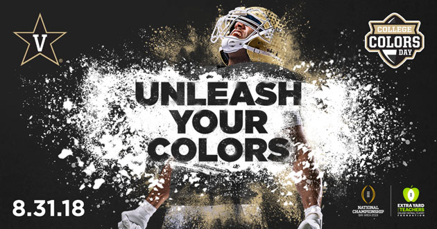 Vanderbilt will celebrate College Colors Day 2018 on Friday, Aug. 31.