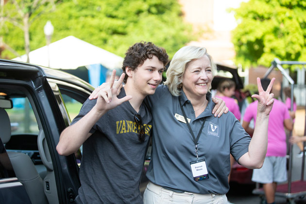 Provost and Vice Chancellor Susan R. Wente at Move In 2018. (Joe Howell/Vanderbilt)