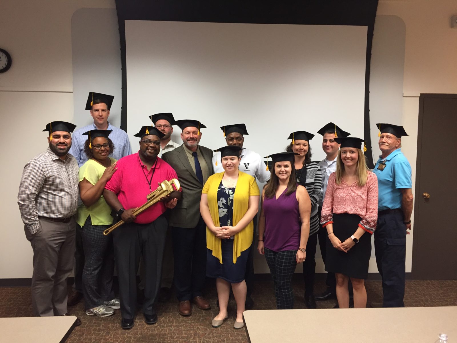 From left to right: Jermaine Soto, Levi Dyer, Patrice Stewart, Robert Reese, Scott Eller, Mark Petty, Rachel Bork, Leroy Haynes, Kristine Snyder, Tamara Cooley, Kurt Shepherd, Katie Parker, Dennis Spann